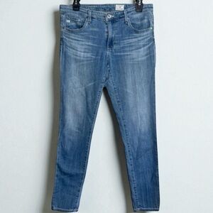 AG Adriano Goldschmied Blue Denim The Legging Ankle Skinny Fit Jeans 29 R